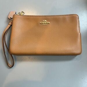 Coach Brown Leather Wristlet